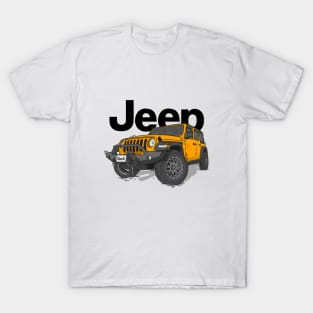 Orange Jeep Wrangler Rubicon T-Shirt